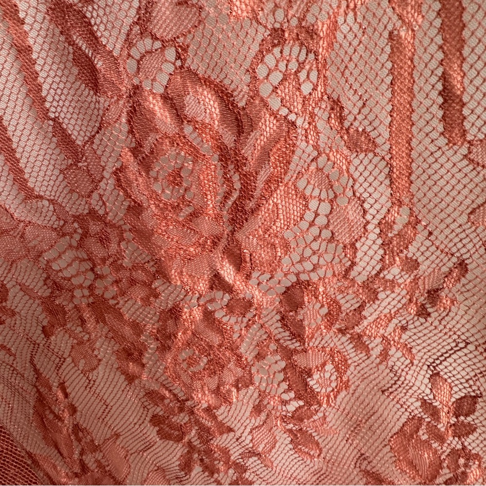Xhilaration Burnt Rose Sheer Lace Kimono Cardigan Medium - Picture 2 of 10